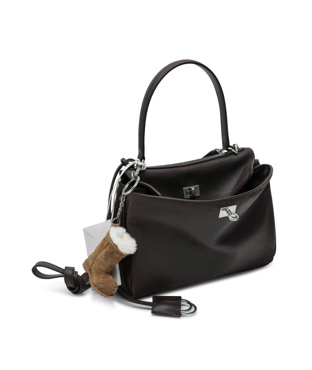 BALENCIAGA Коричневая кожаная сумка тоут, фото 2