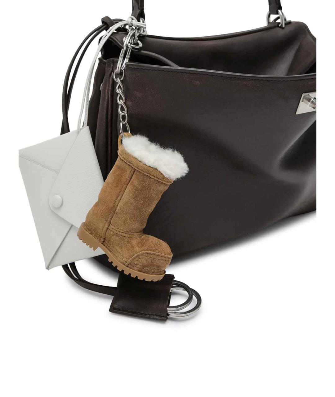 BALENCIAGA Коричневая кожаная сумка тоут, фото 5