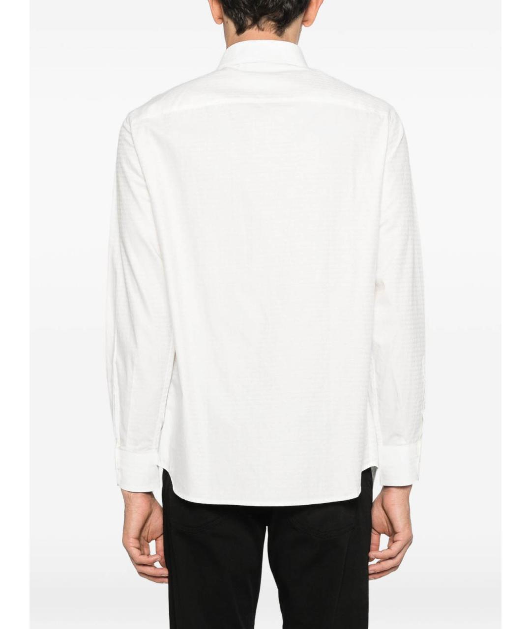 EMPORIO ARMANI Белая хлопковая классическая рубашка, фото 2