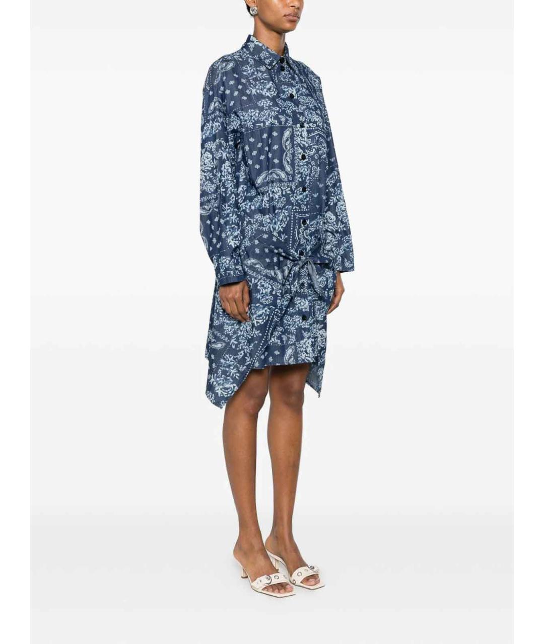 EMPORIO ARMANI Мульти хлопковое повседневное платье, фото 3