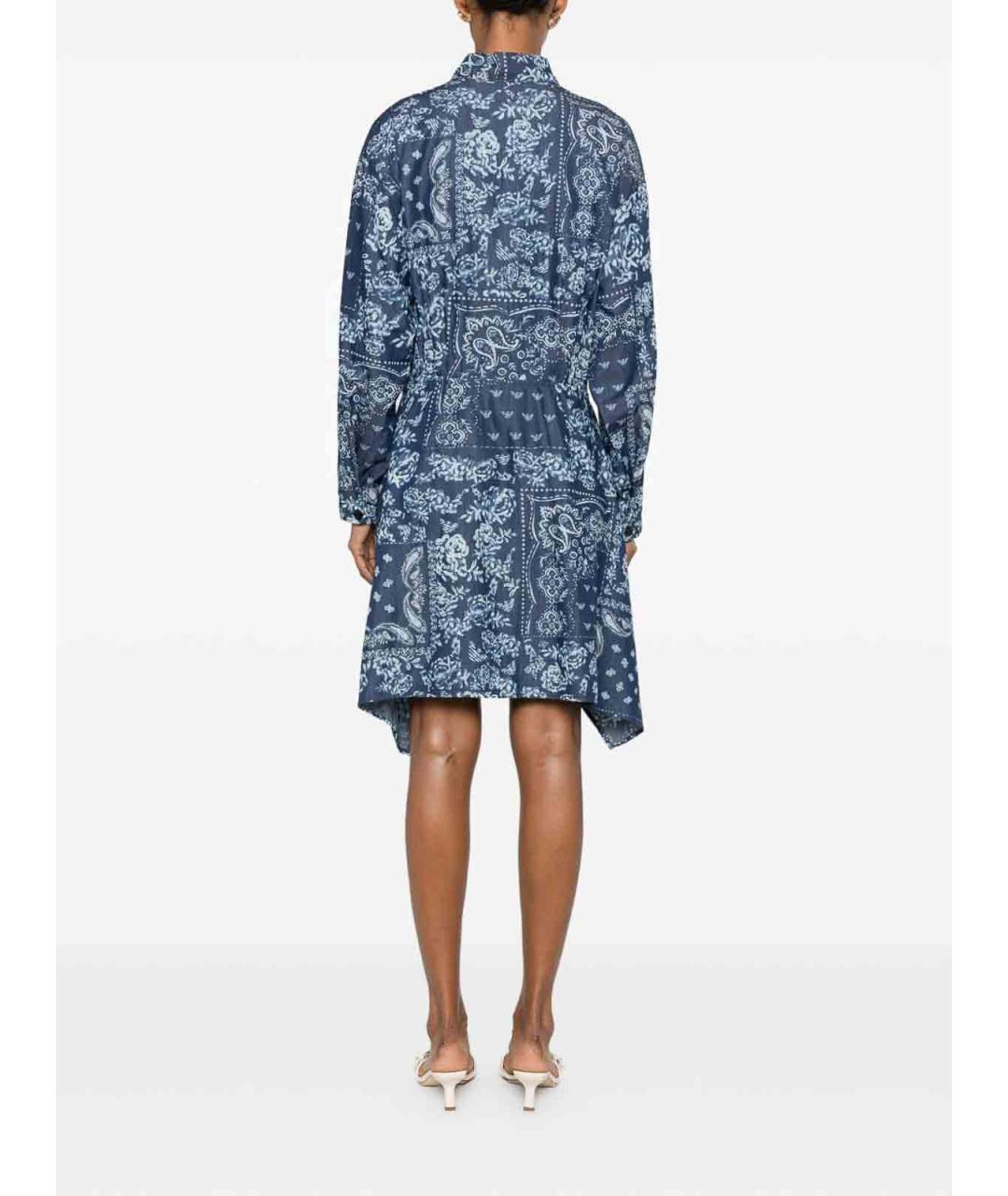 EMPORIO ARMANI Мульти хлопковое повседневное платье, фото 4