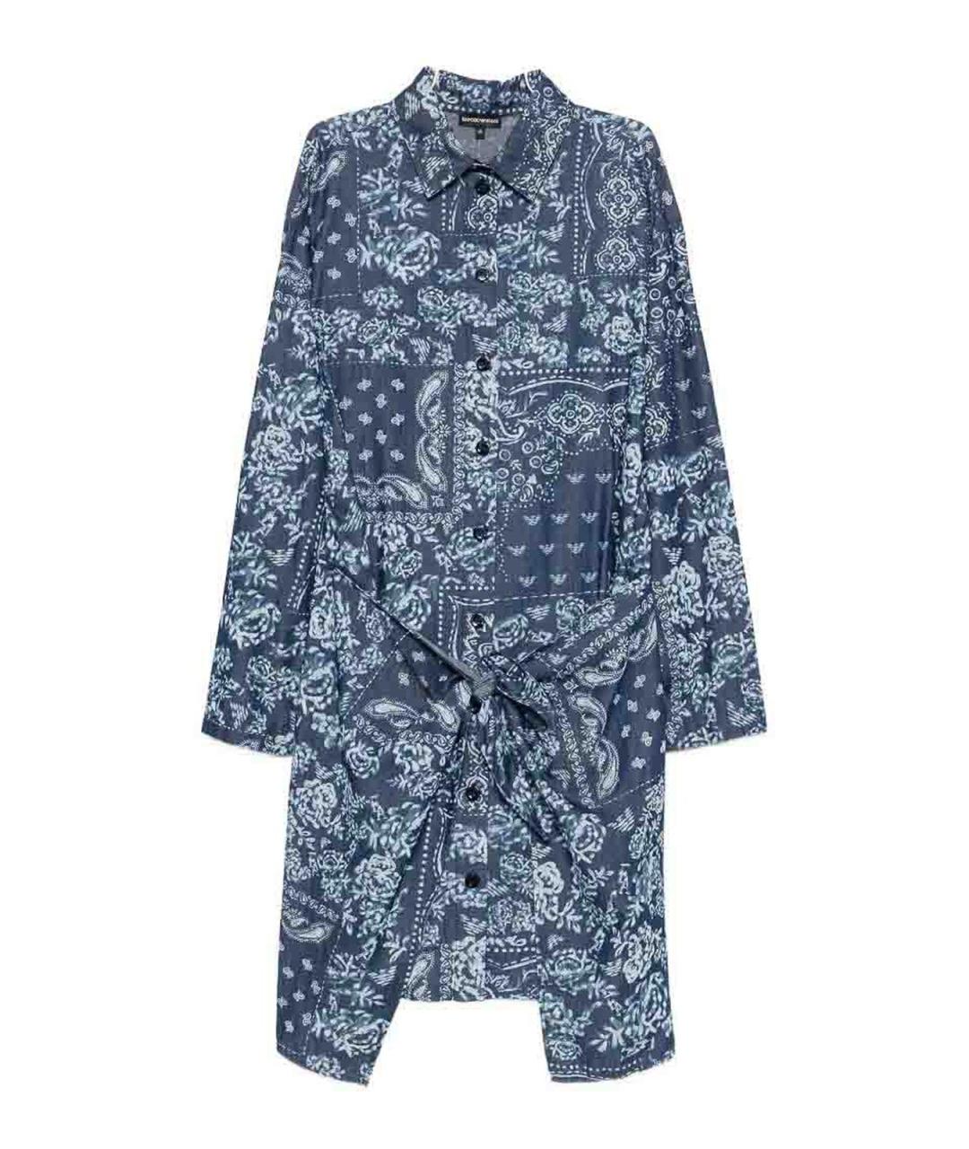 EMPORIO ARMANI Мульти хлопковое повседневное платье, фото 1