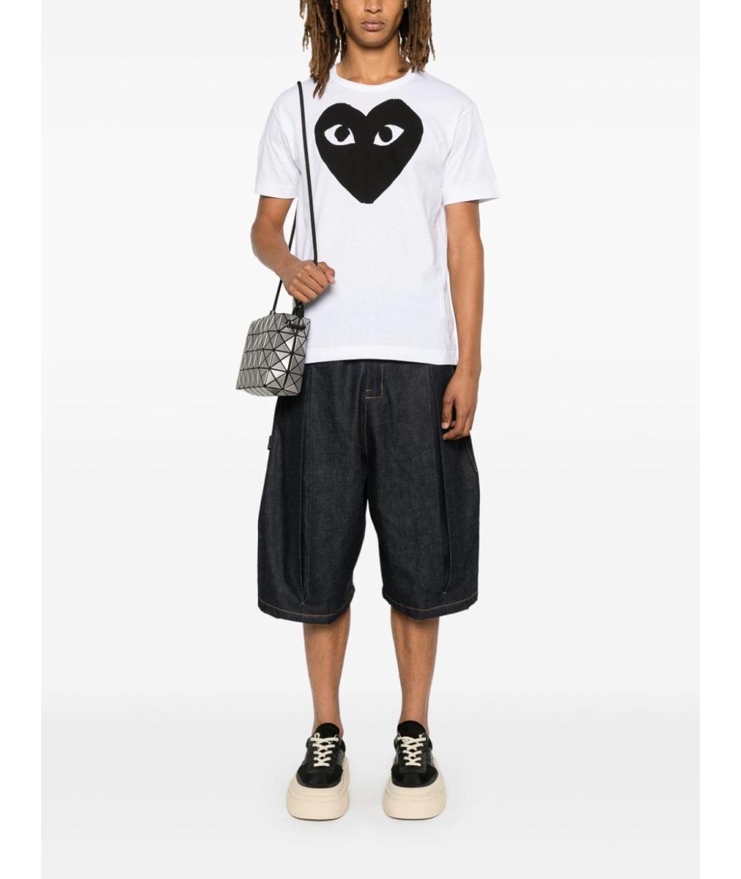 COMME DES GARÇONS Белая хлопковая футболка, фото 3