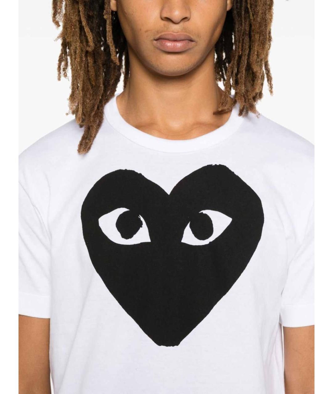 COMME DES GARÇONS Белая хлопковая футболка, фото 2