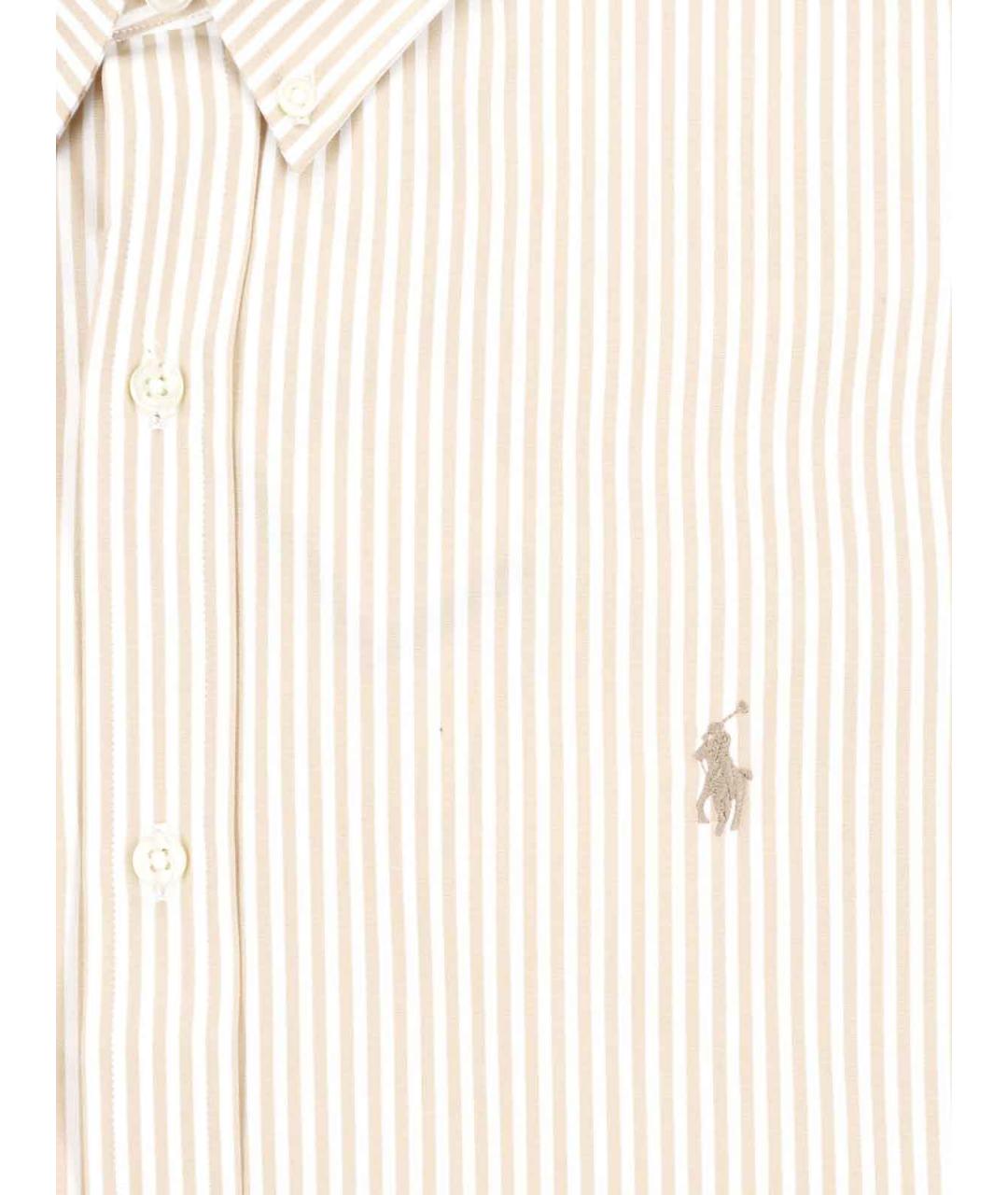 POLO RALPH LAUREN Бежевая хлопковая кэжуал рубашка, фото 3