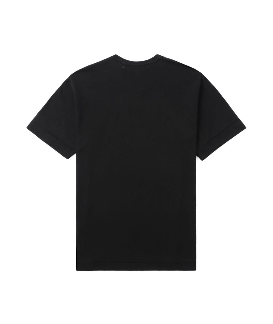 COMME DES GARÇONS Черная хлопковая футболка, фото 5