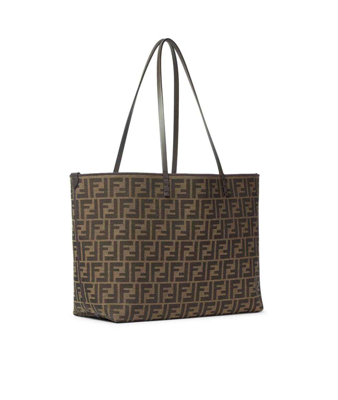 FENDI Коричневая кожаная сумка тоут, фото 2