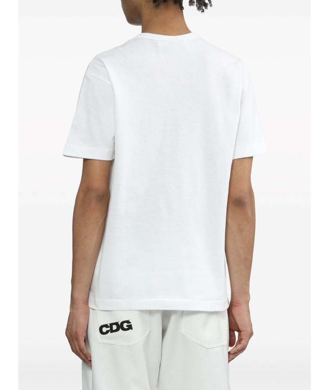 COMME DES GARÇONS Белая хлопковая футболка, фото 3