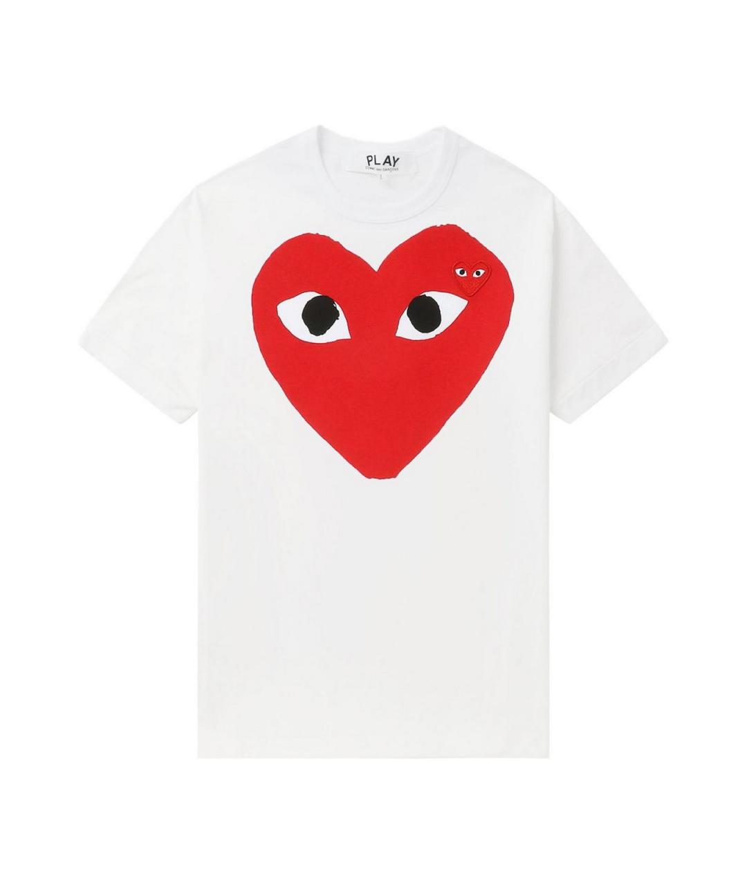 COMME DES GARÇONS Белая хлопковая футболка, фото 1