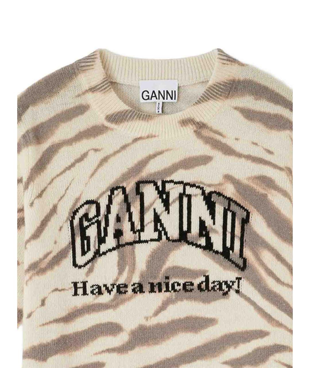GANNI Белая футболка, фото 2