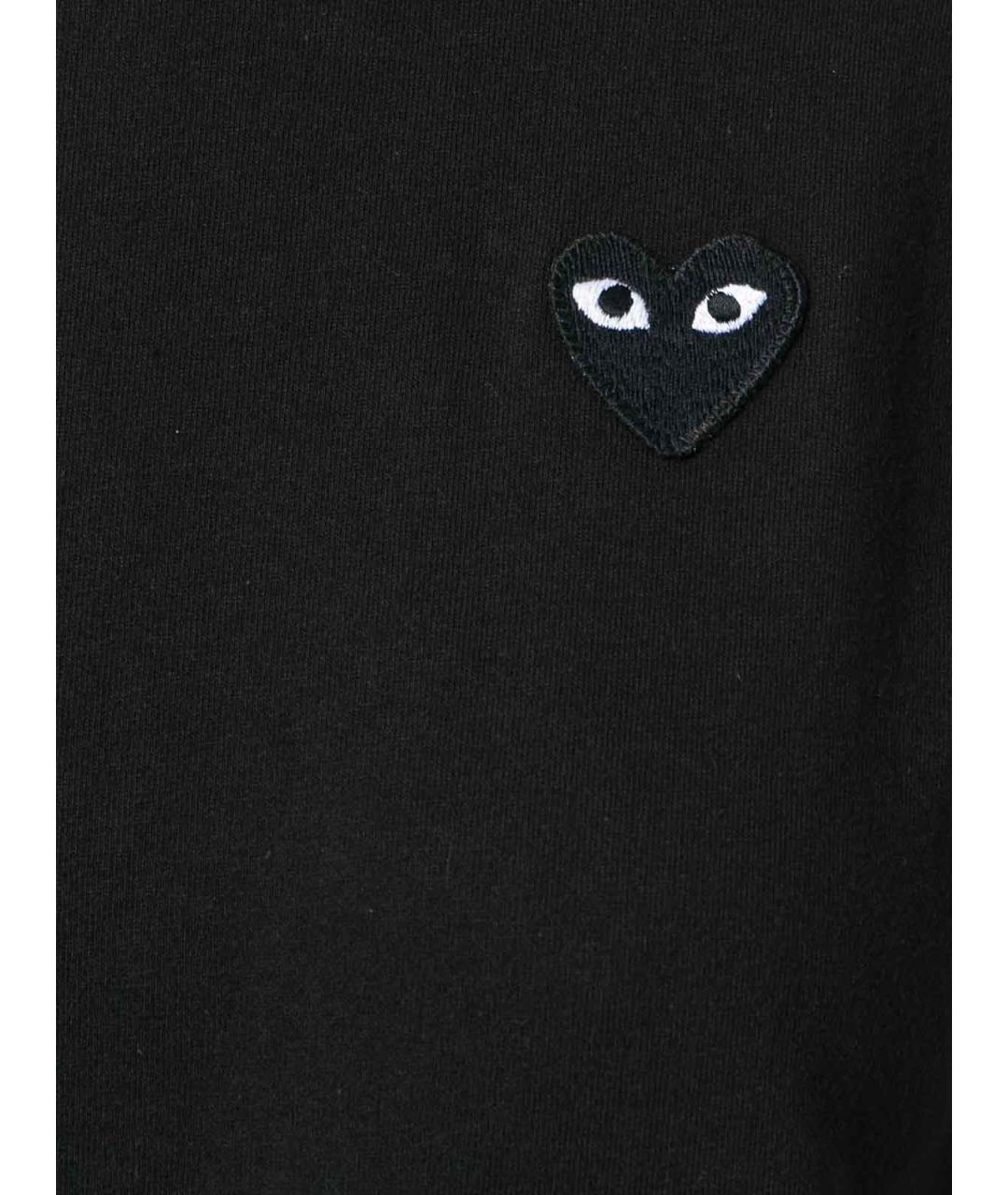 COMME DES GARÇONS Черная хлопковая футболка, фото 2
