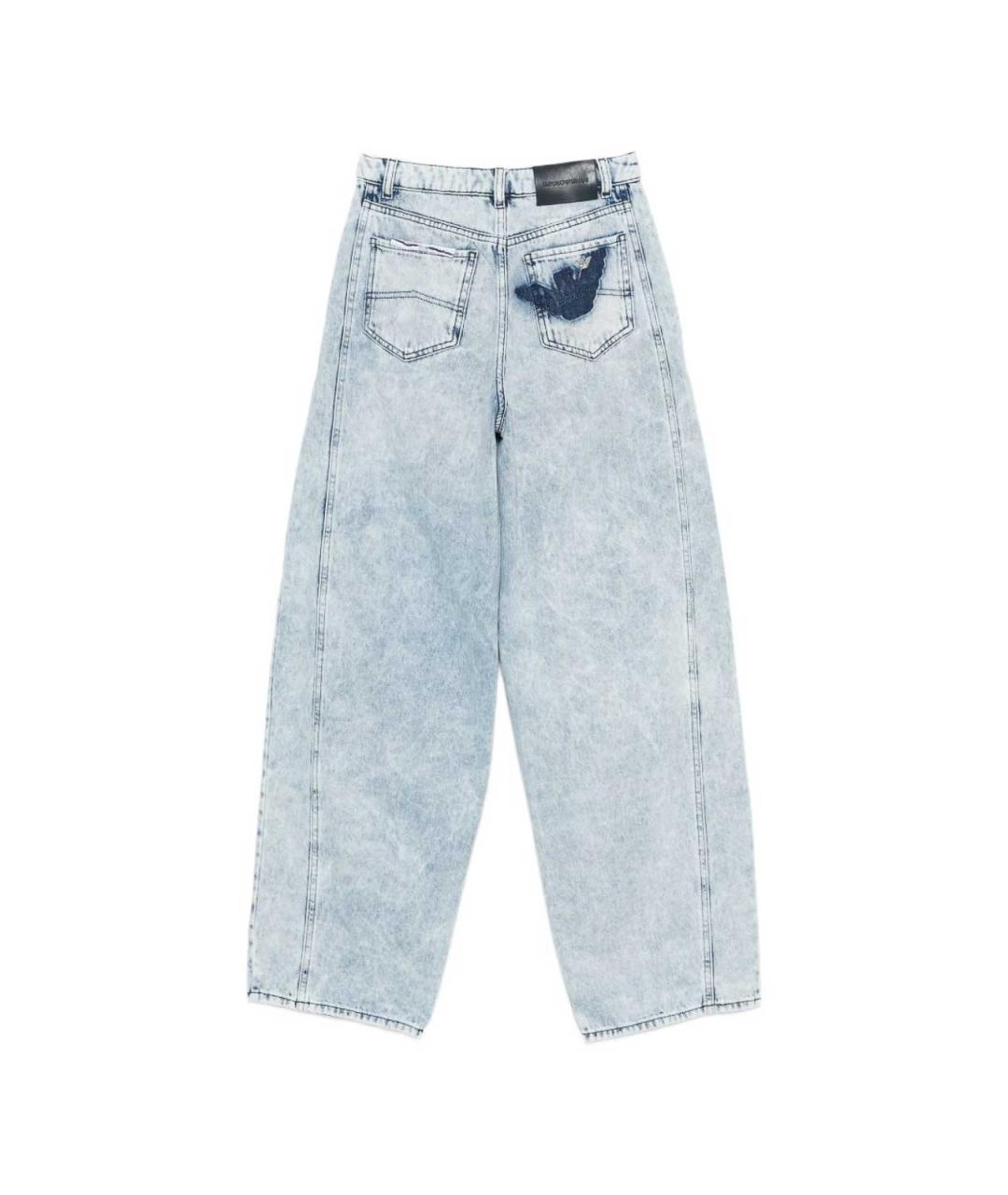 EMPORIO ARMANI Голубые прямые джинсы, фото 2