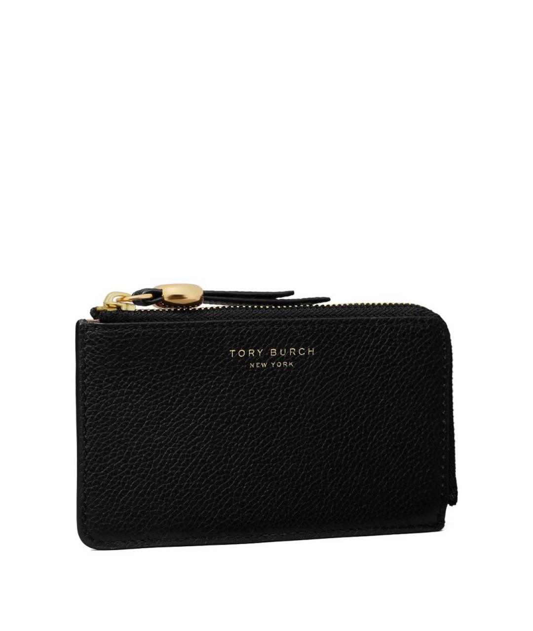 TORY BURCH Черный кожаный кардхолдер, фото 3
