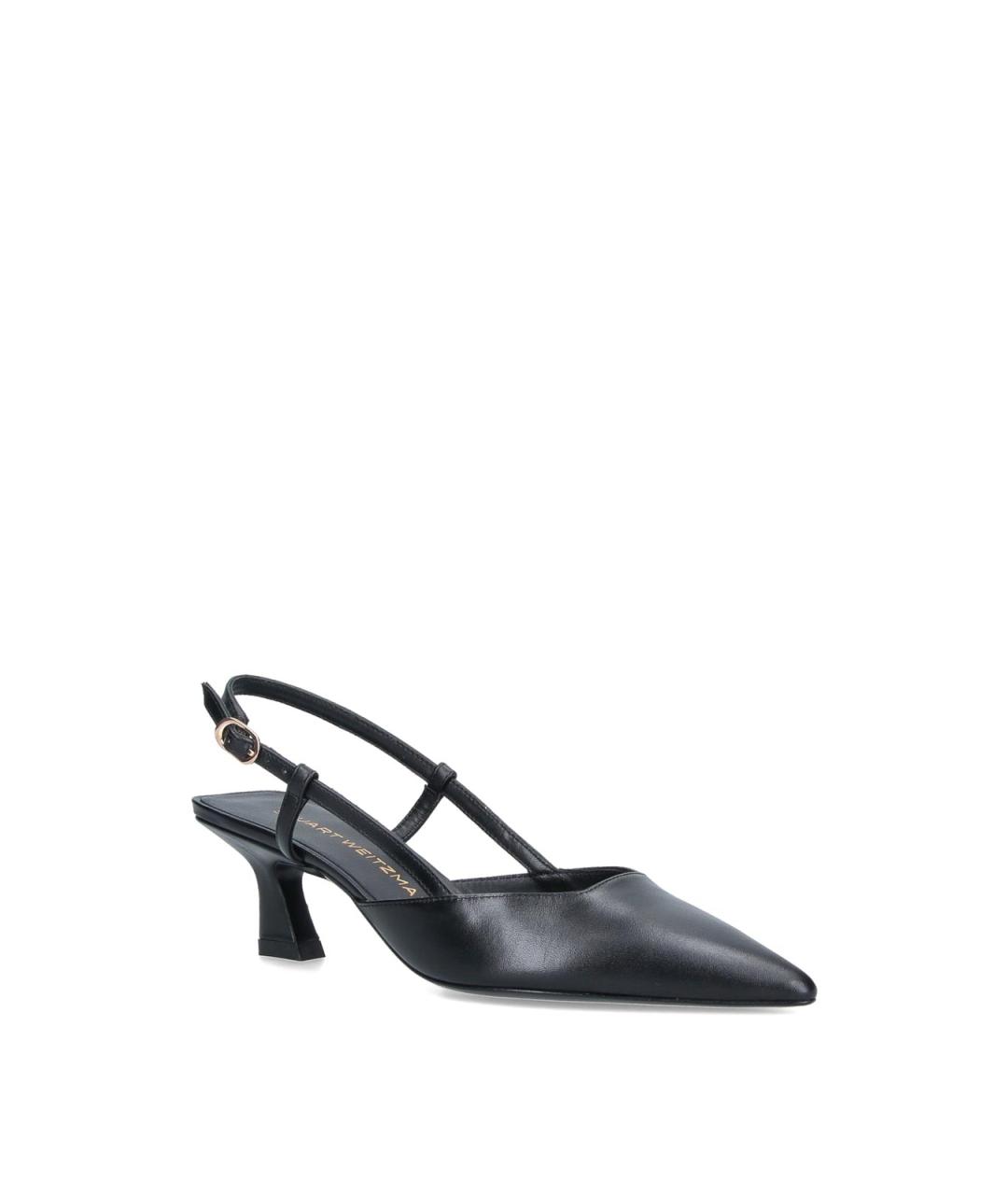 STUART WEITZMAN Черные кожаные туфли, фото 2