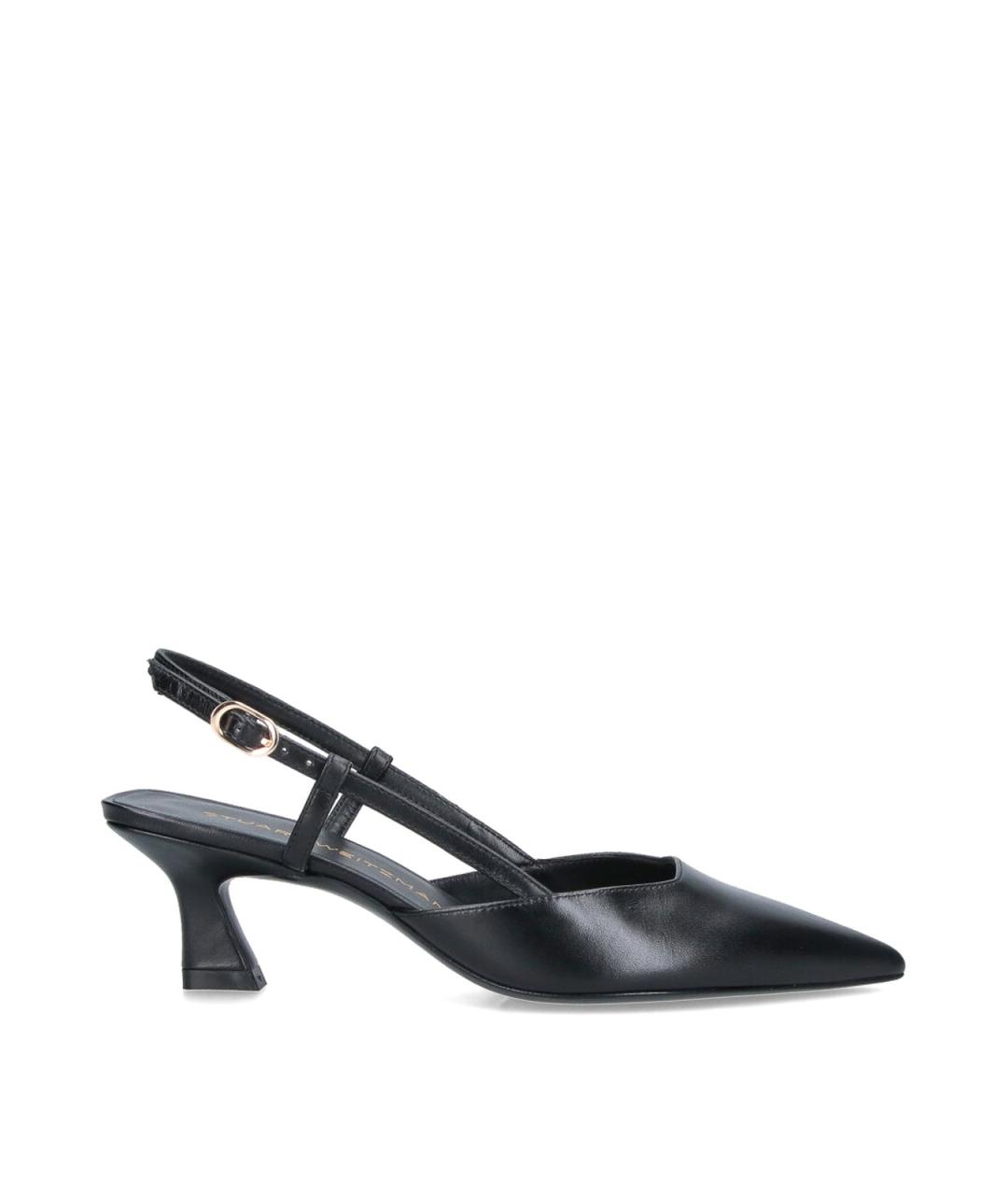 STUART WEITZMAN Черные кожаные туфли, фото 1