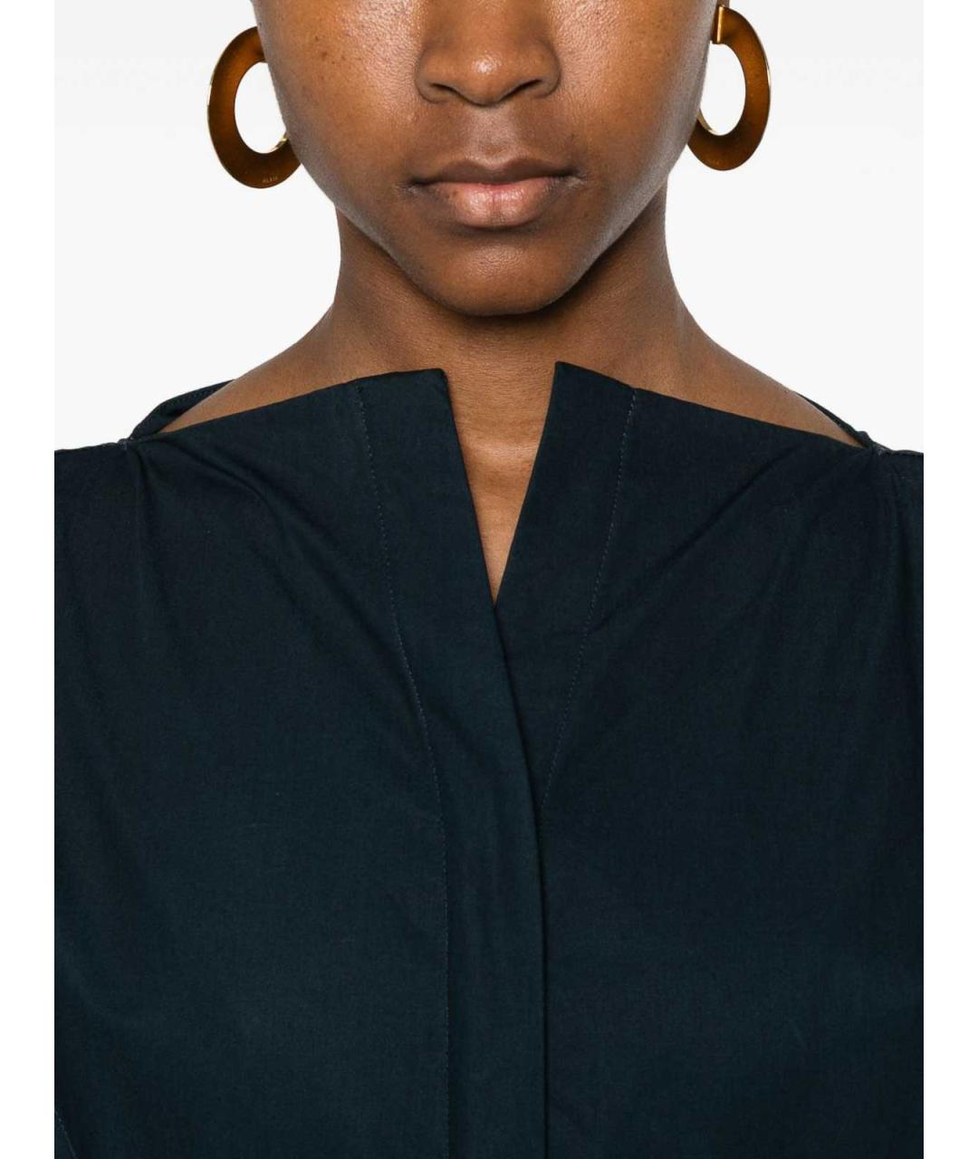 JACQUEMUS Синее хлопковое повседневное платье, фото 2