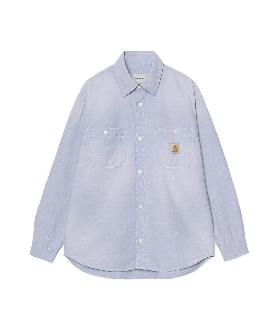 CARHARTT Синяя хлопковая кэжуал рубашка, фото 1