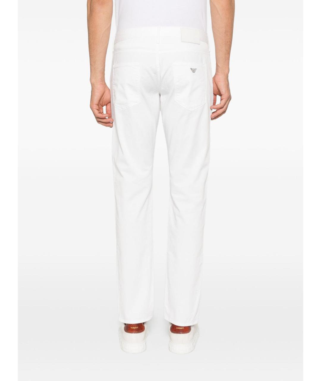 EMPORIO ARMANI Белые хлопковые джинсы скинни, фото 4