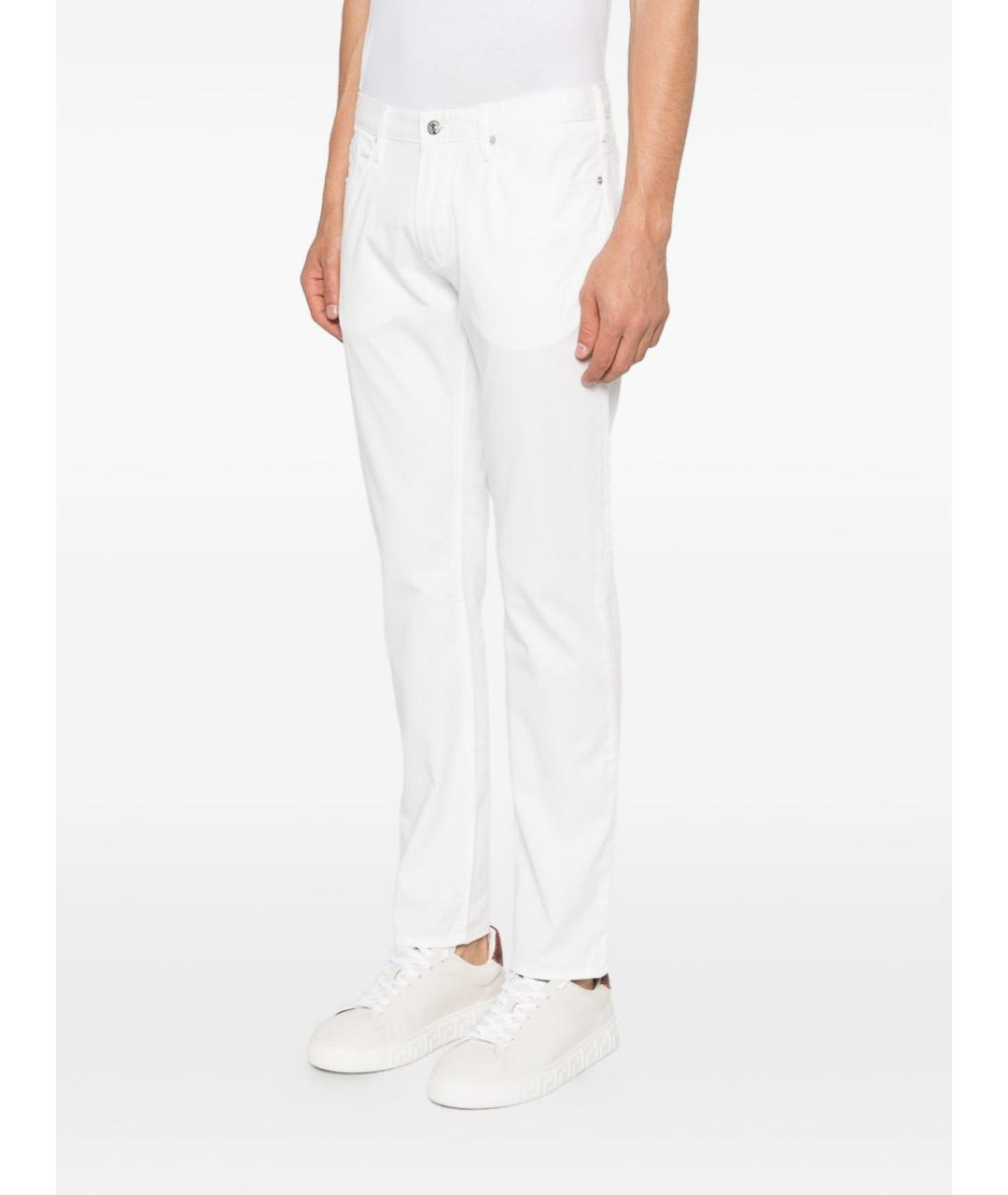 EMPORIO ARMANI Белые хлопковые джинсы скинни, фото 5