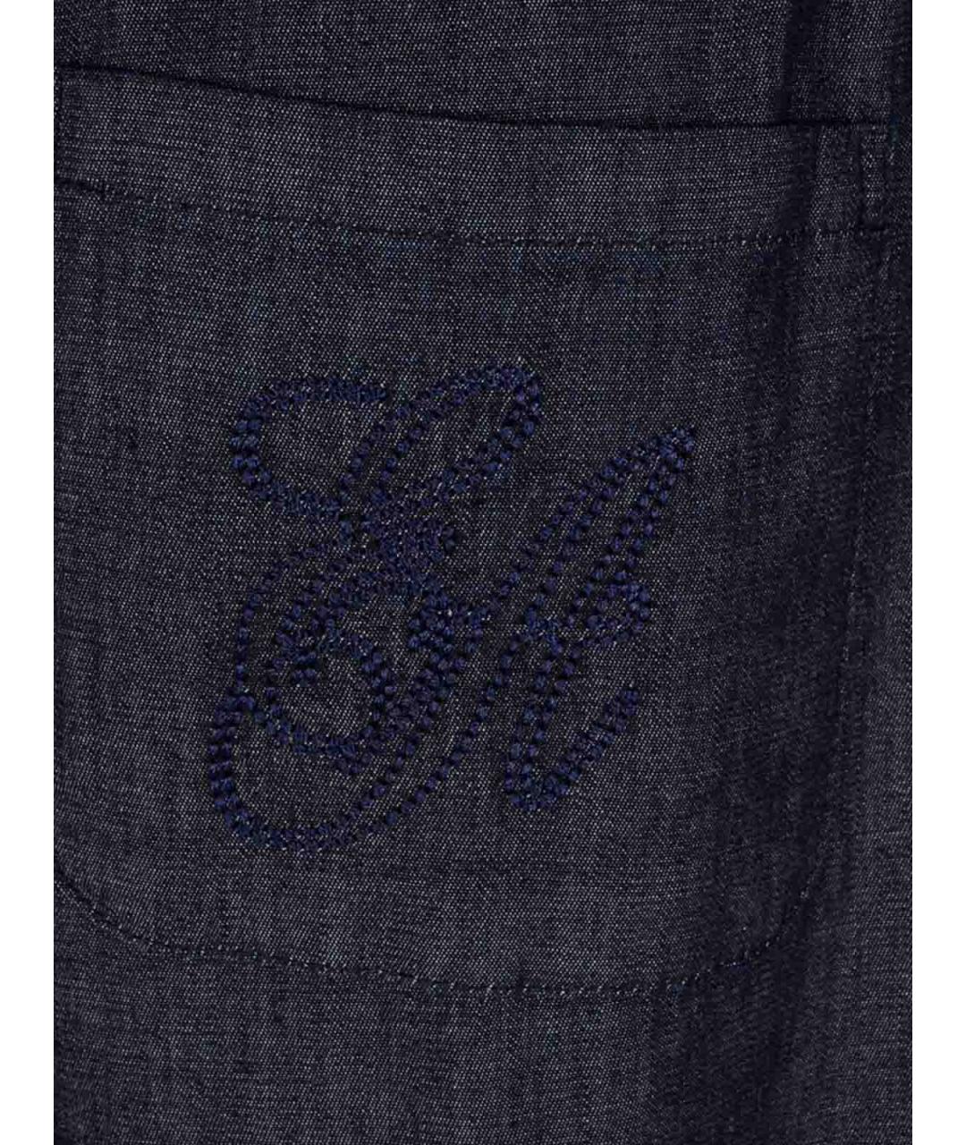 EMPORIO ARMANI Синие хлопковые прямые джинсы, фото 2