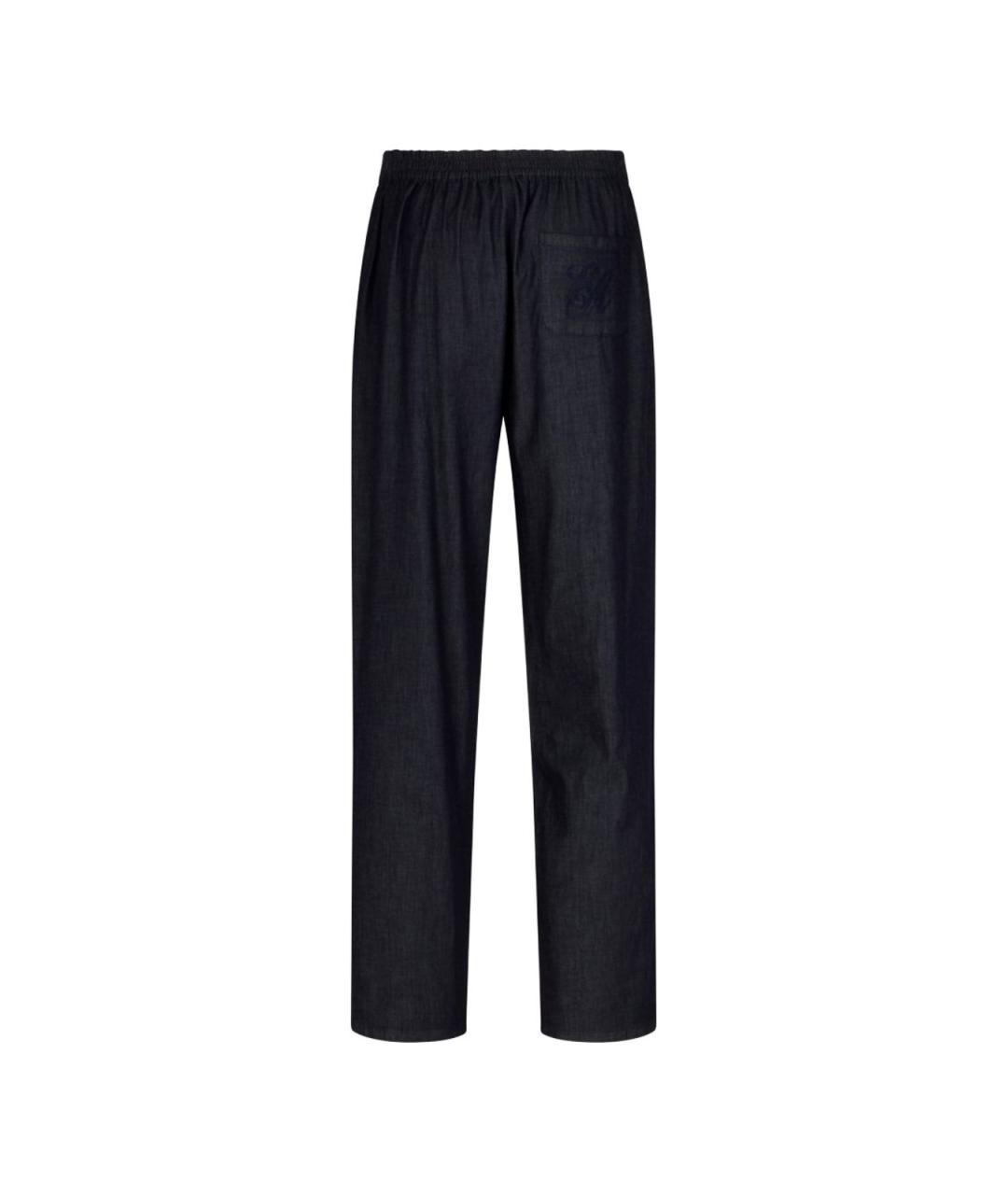 EMPORIO ARMANI Синие хлопковые прямые джинсы, фото 3
