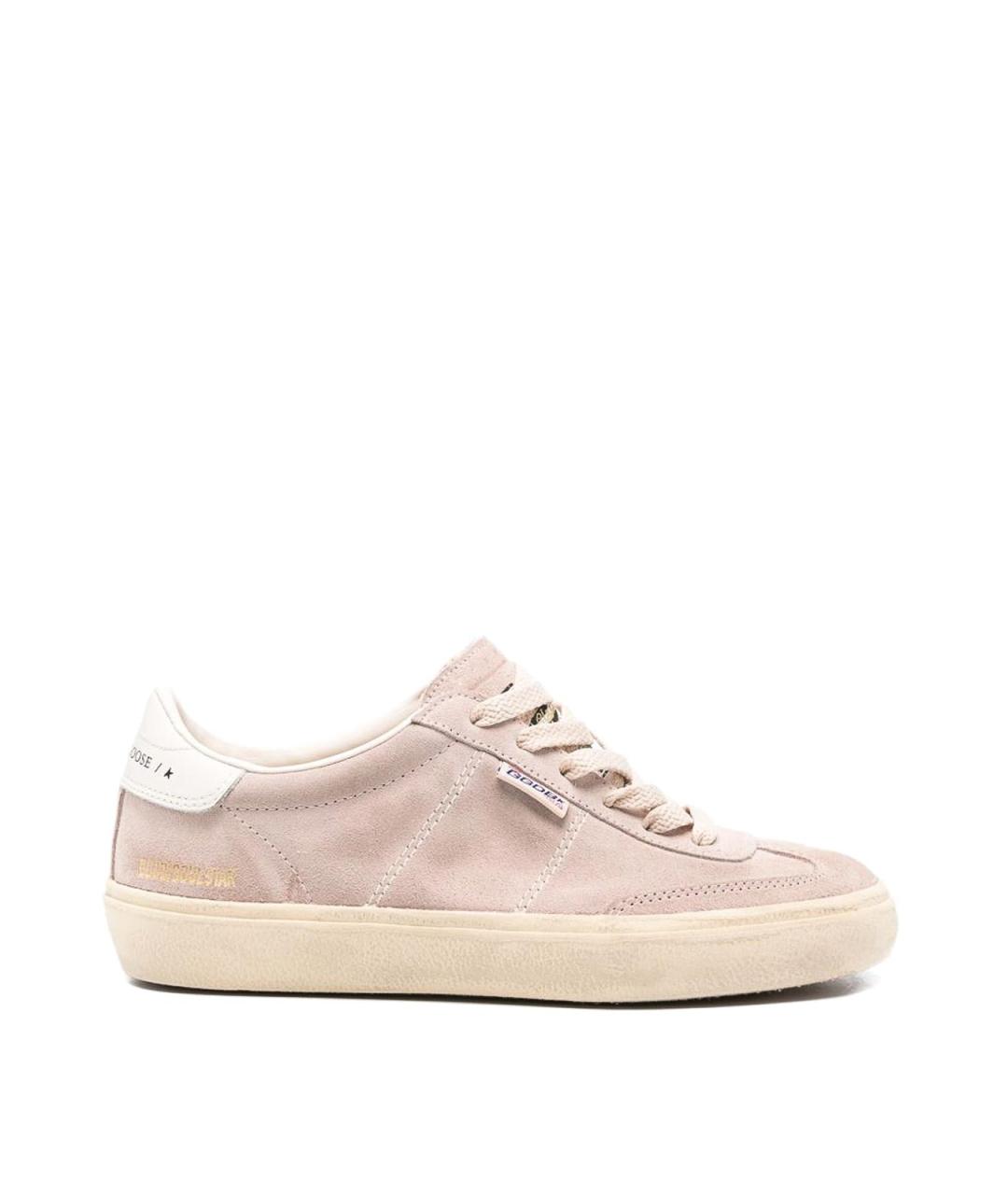 GOLDEN GOOSE Розовые замшевые кеды, фото 1