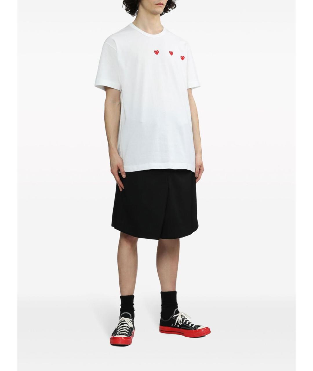 COMME DES GARÇONS Белая хлопковая футболка, фото 5