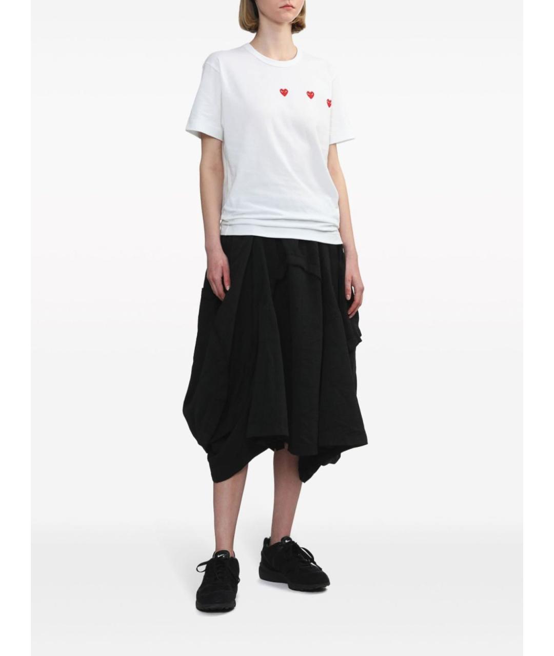COMME DES GARÇONS Белая хлопковая футболка, фото 6