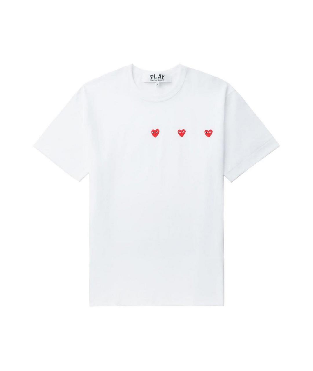 COMME DES GARÇONS Белая хлопковая футболка, фото 1