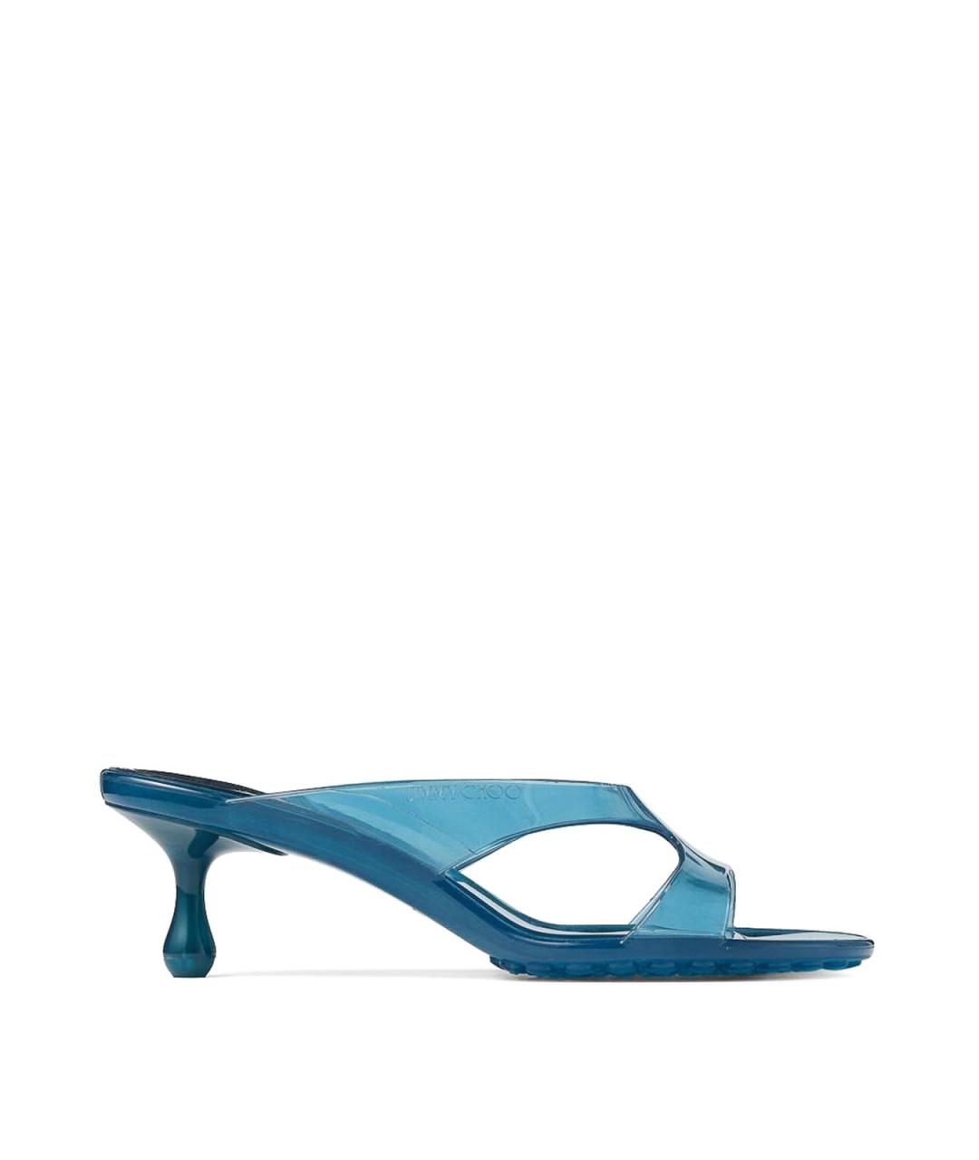 JIMMY CHOO Синие резиновые мюли, фото 1