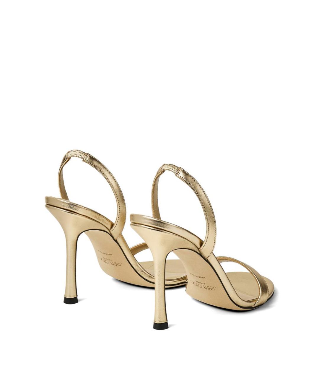 JIMMY CHOO Золотые босоножки, фото 2