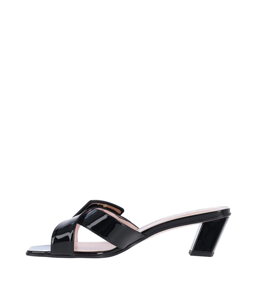 ROGER VIVIER Черные мюли из лакированной кожи, фото 3