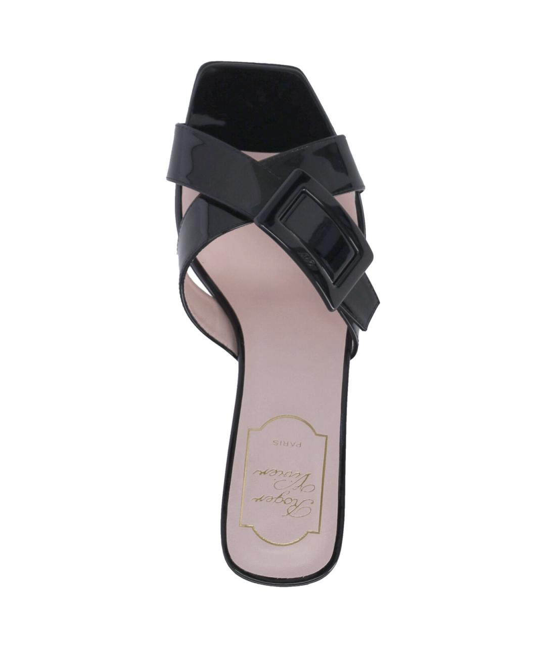 ROGER VIVIER Черные мюли из лакированной кожи, фото 5