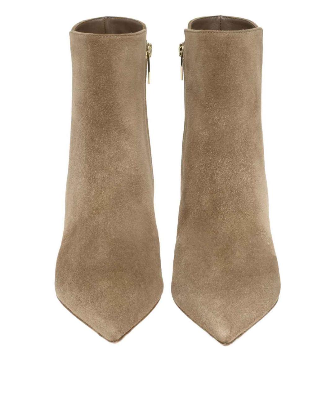 GIANVITO ROSSI Бежевые кожаные ботильоны, фото 3