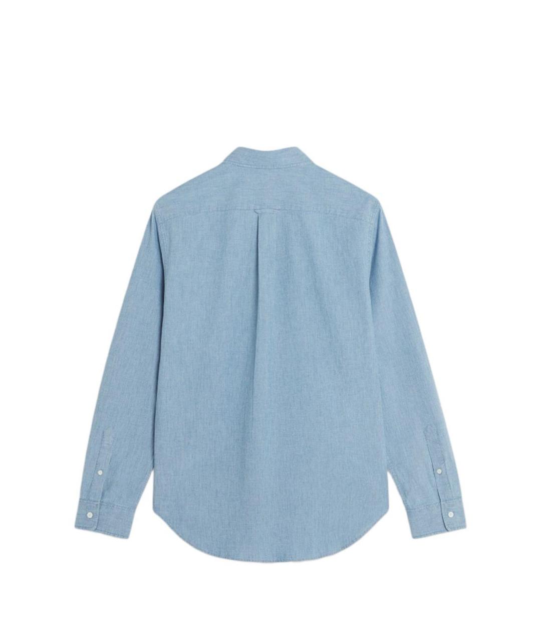 MAISON KITSUNE Голубая кэжуал рубашка, фото 6