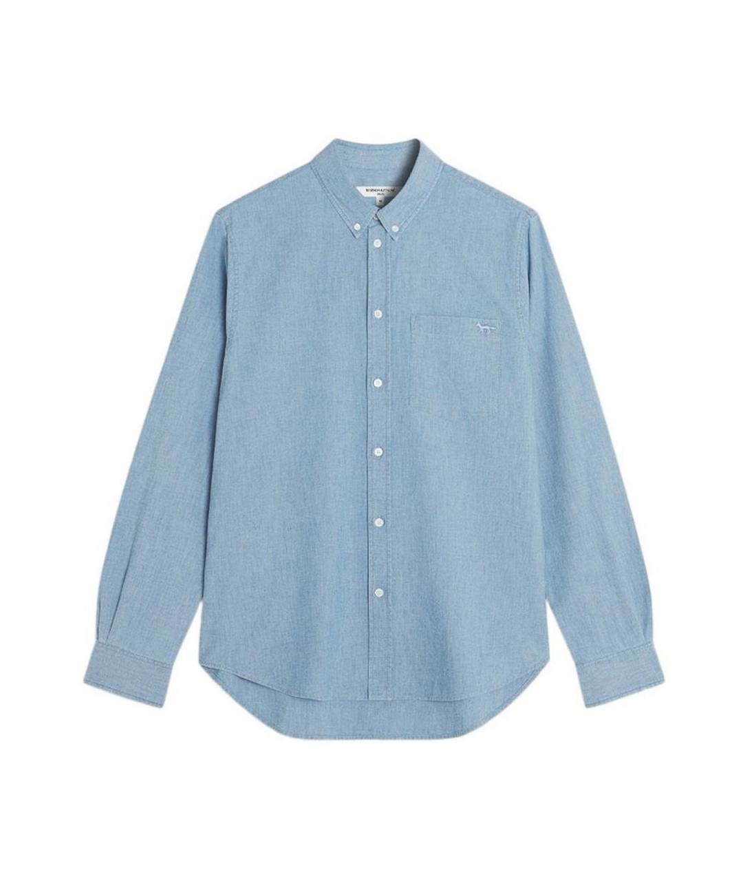 MAISON KITSUNE Голубая кэжуал рубашка, фото 1