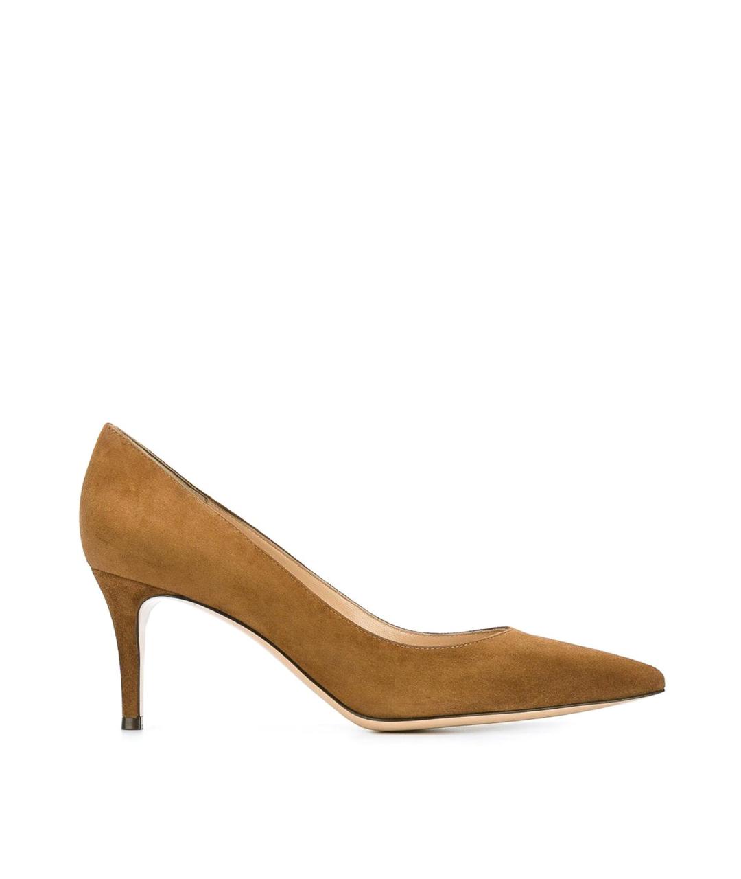 GIANVITO ROSSI Коричневые замшевые туфли, фото 1
