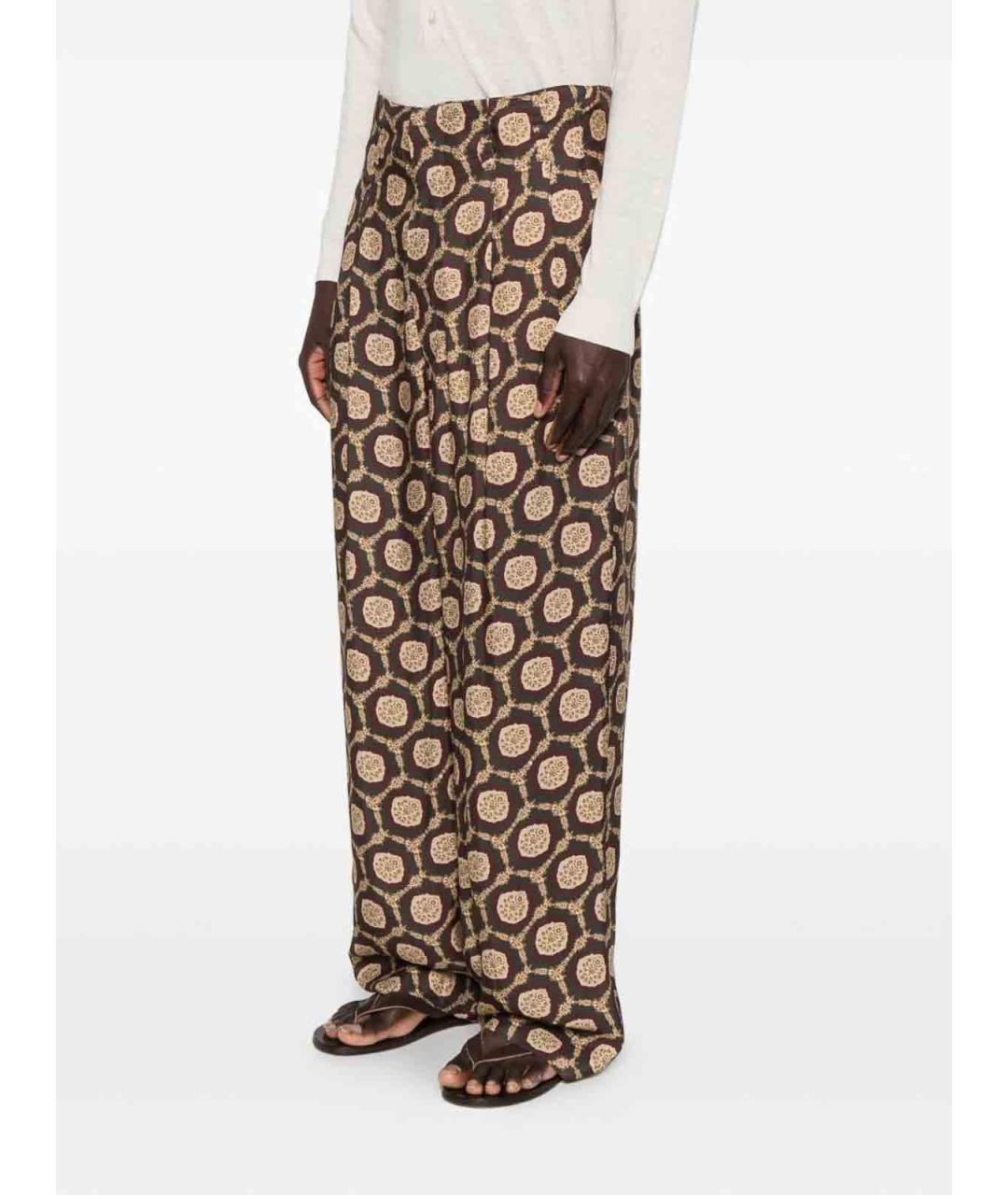 EMPORIO ARMANI Мульти вискозные повседневные брюки, фото 3