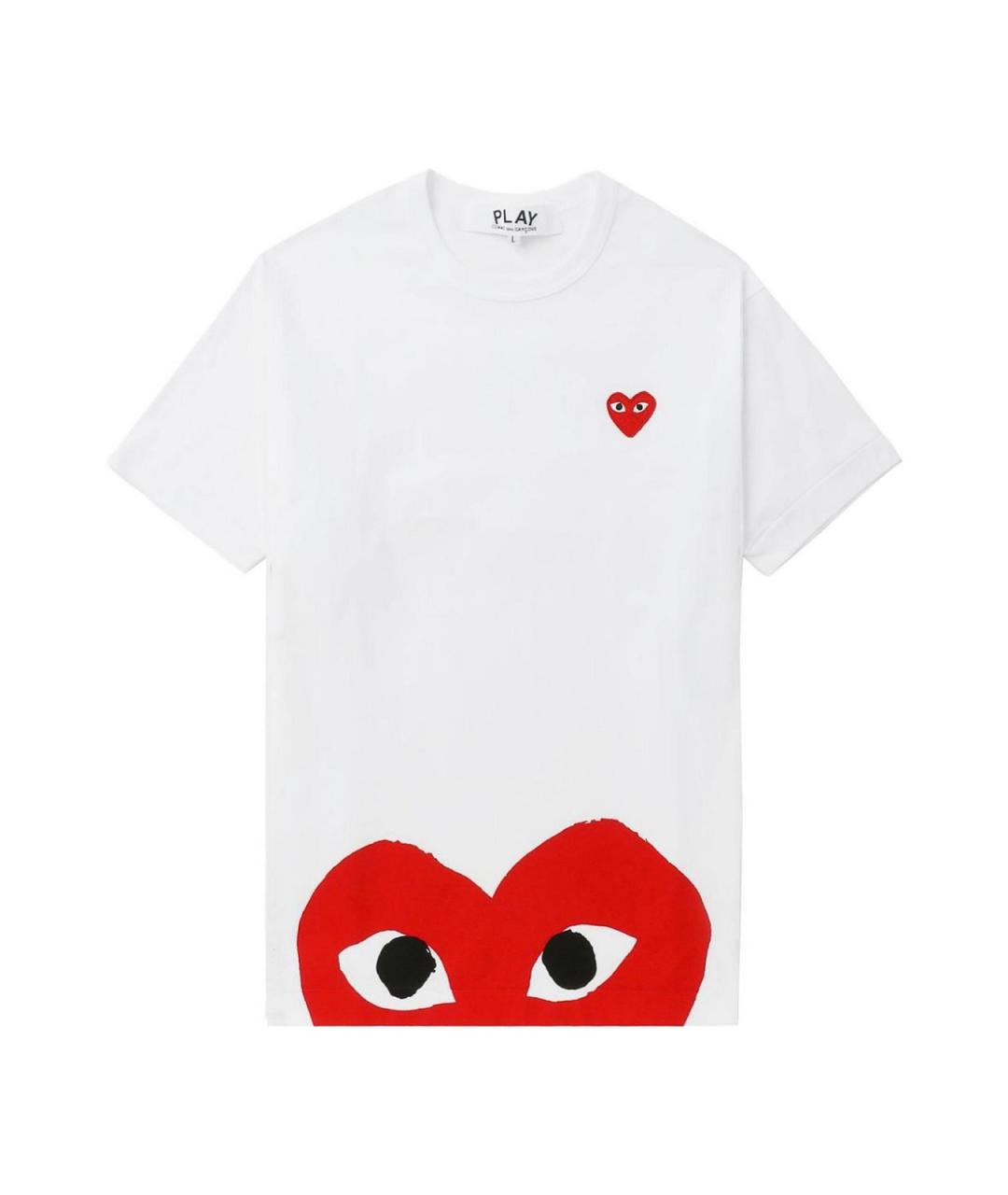 COMME DES GARÇONS Белая хлопковая футболка, фото 1