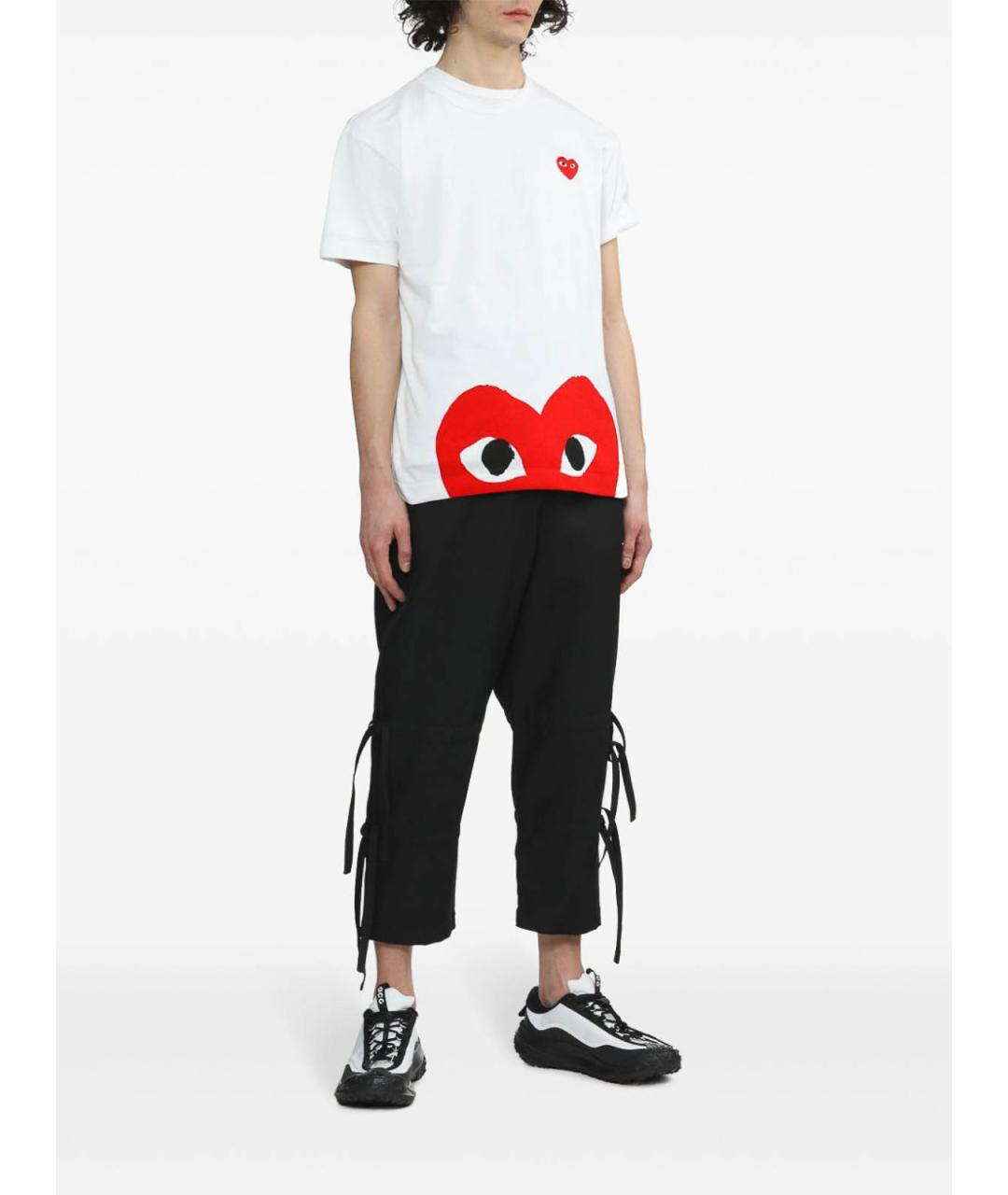 COMME DES GARÇONS Белая хлопковая футболка, фото 4