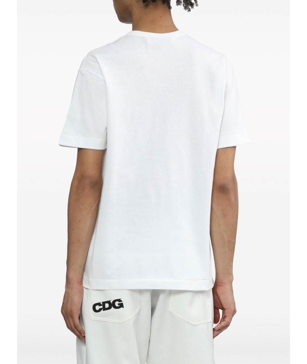 COMME DES GARÇONS Белая хлопковая футболка, фото 3