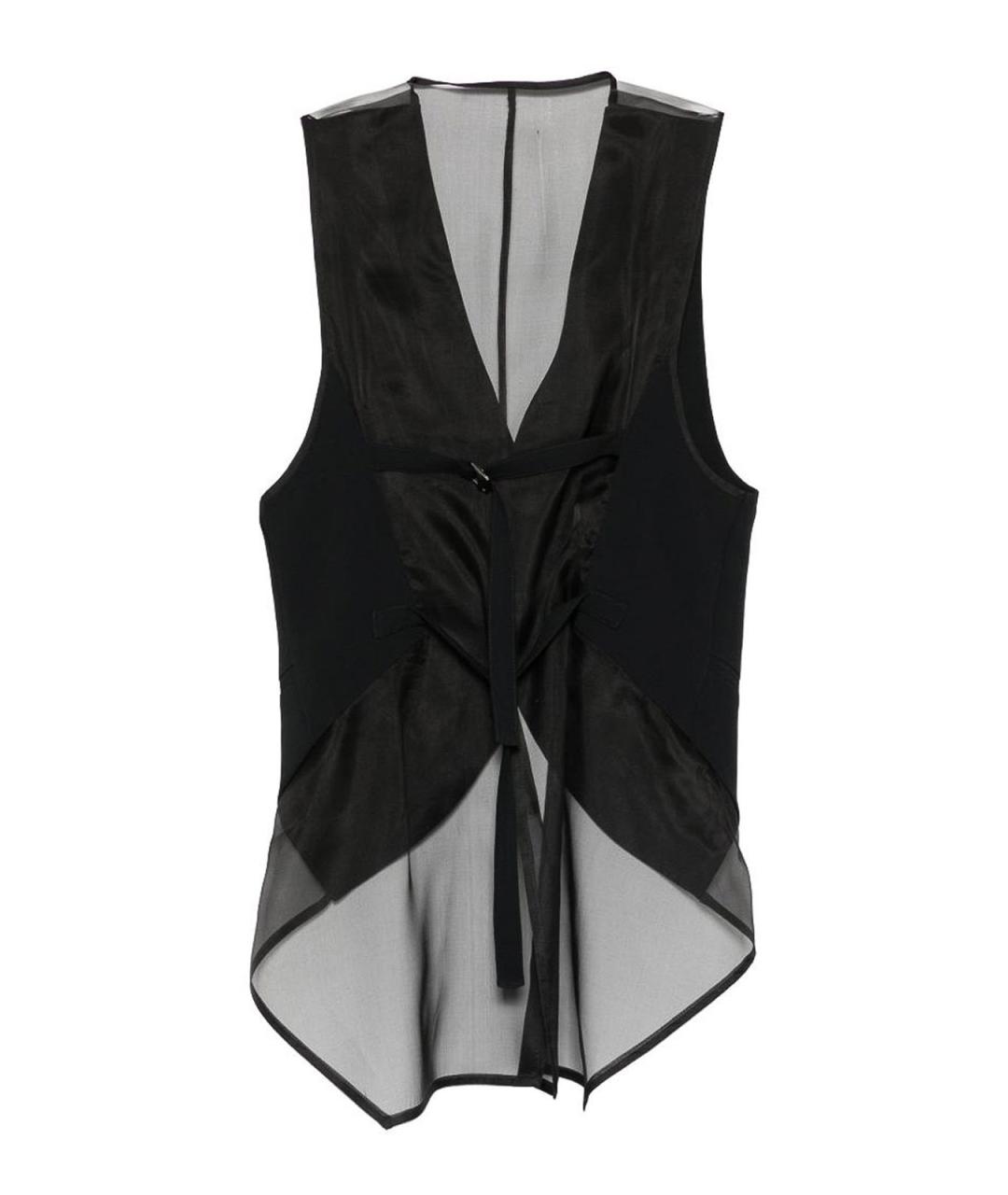 EMPORIO ARMANI Черная вискозная жилетка, фото 2