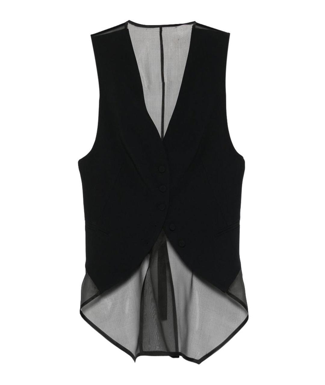 EMPORIO ARMANI Черная вискозная жилетка, фото 1