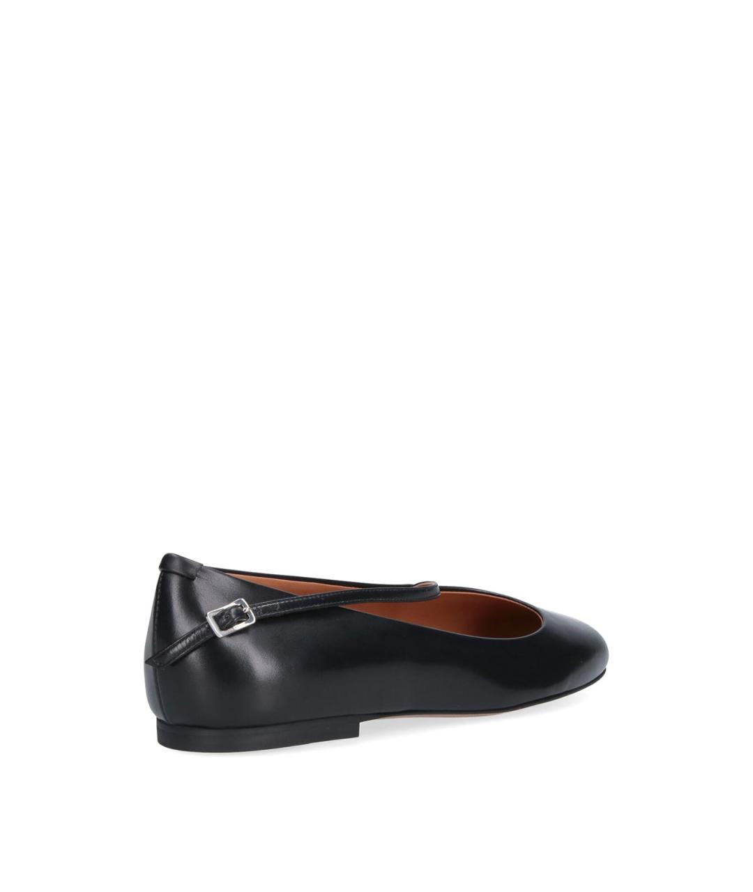 JIL SANDER Черные кожаные балетки, фото 4