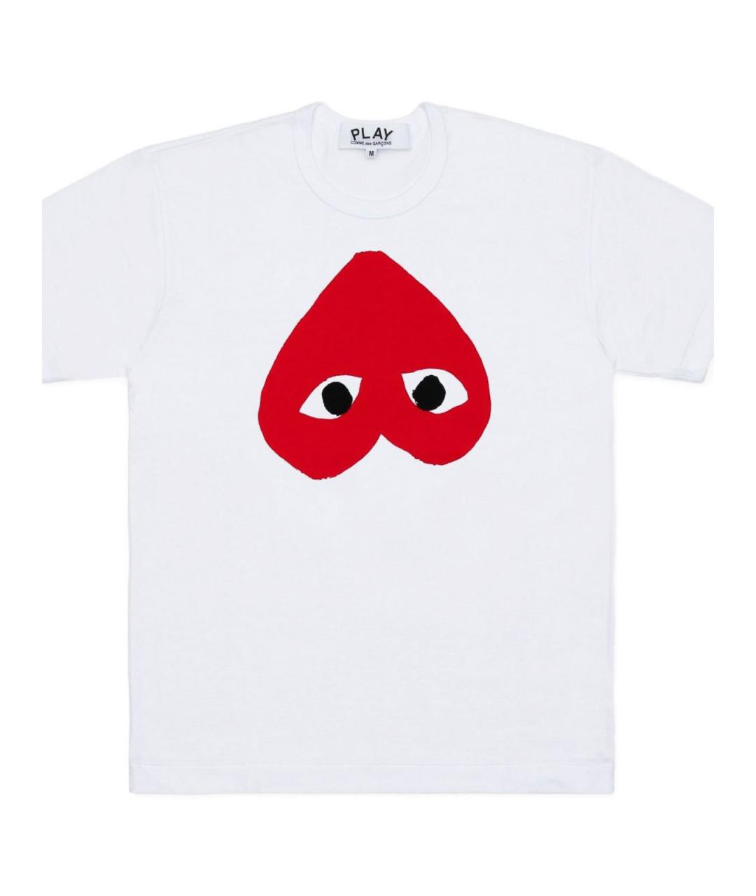 COMME DES GARÇONS Белая хлопковая футболка, фото 2