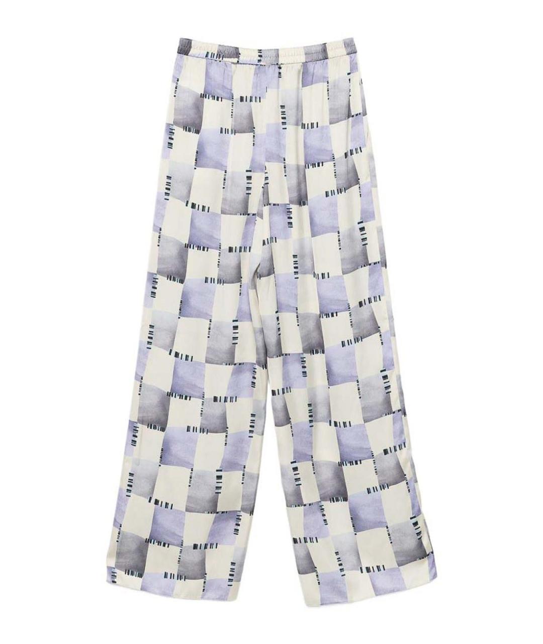 EMPORIO ARMANI Мульти полиэстеровые брюки широкие, фото 2