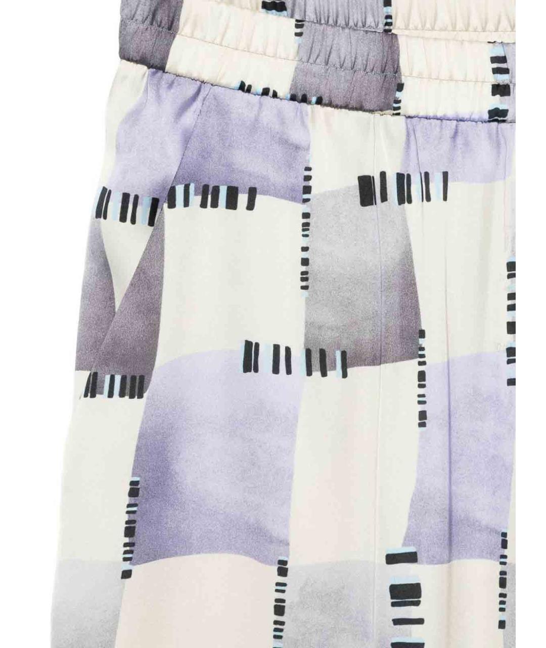 EMPORIO ARMANI Мульти полиэстеровые брюки широкие, фото 3
