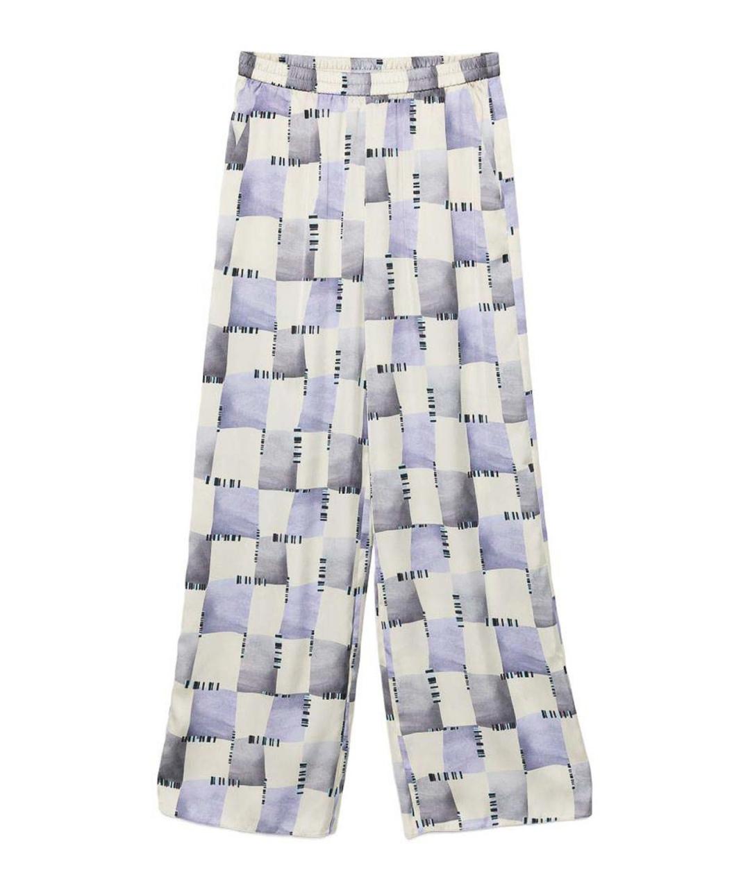EMPORIO ARMANI Мульти полиэстеровые брюки широкие, фото 1