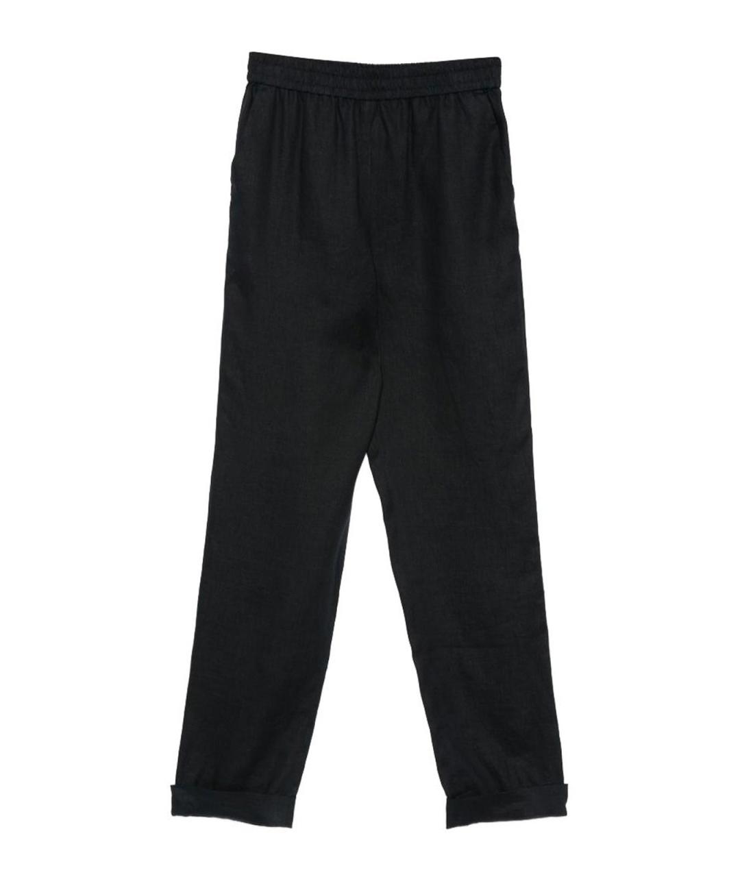 EMPORIO ARMANI Синие льняные брюки широкие, фото 1
