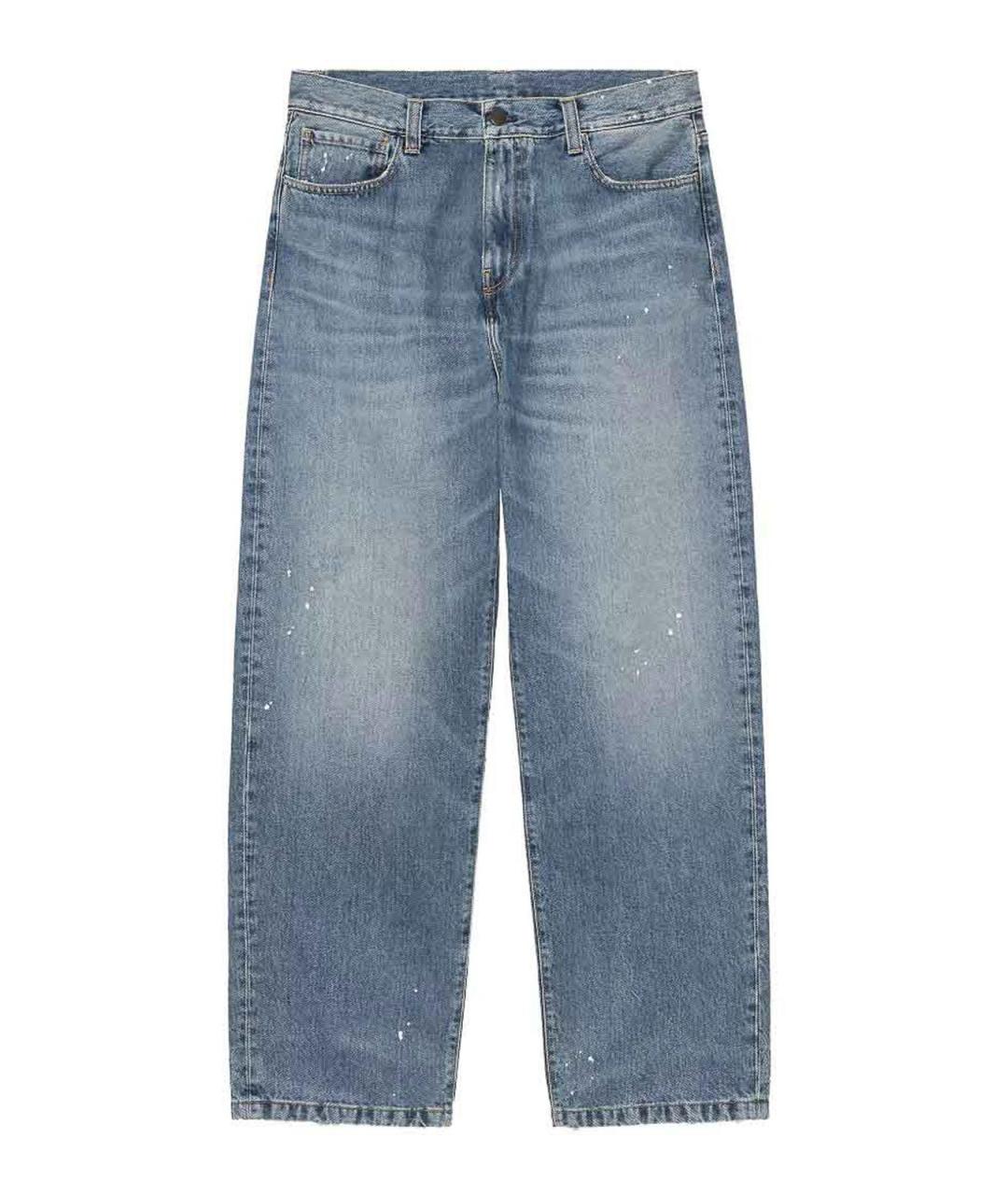 CARHARTT Синие хлопковые прямые джинсы, фото 1